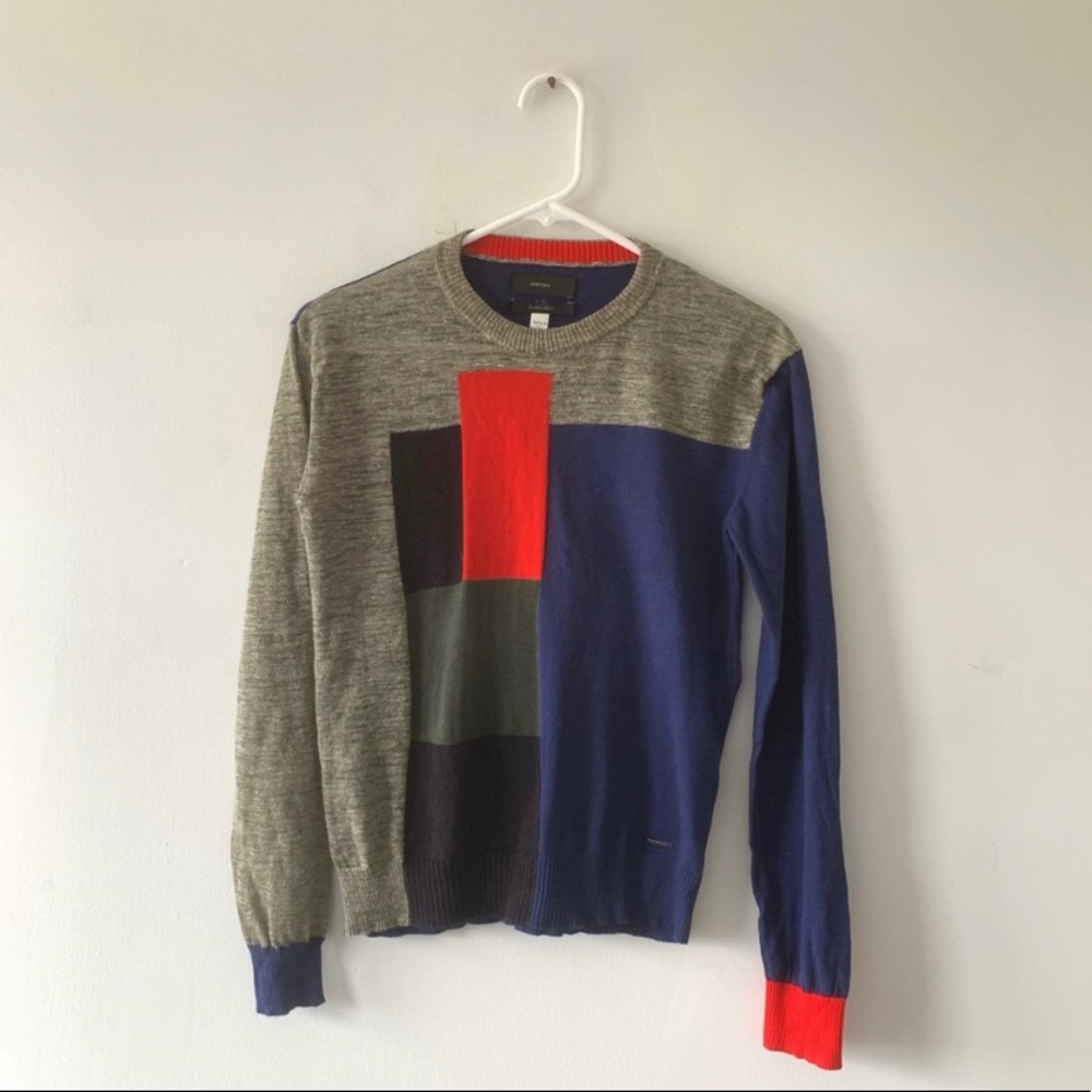 Diesel color block thin sweater XS, GUC